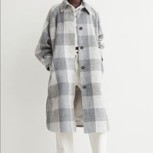H&M Oversized Plaid Coat